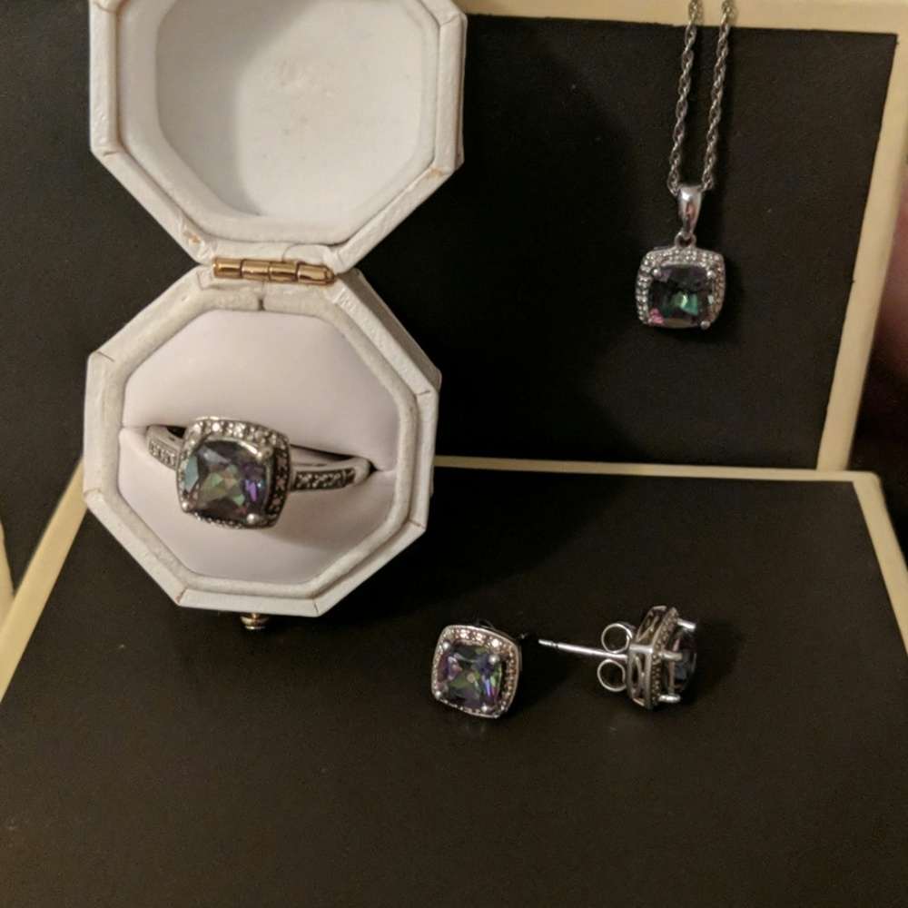 JC Penney Mystic Topaz set